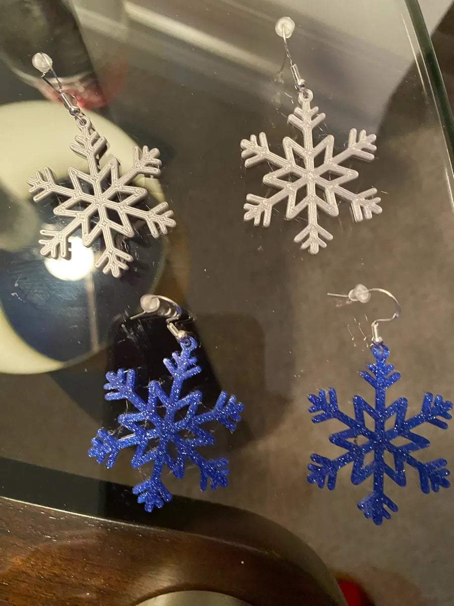Snowflake earrings / ornament