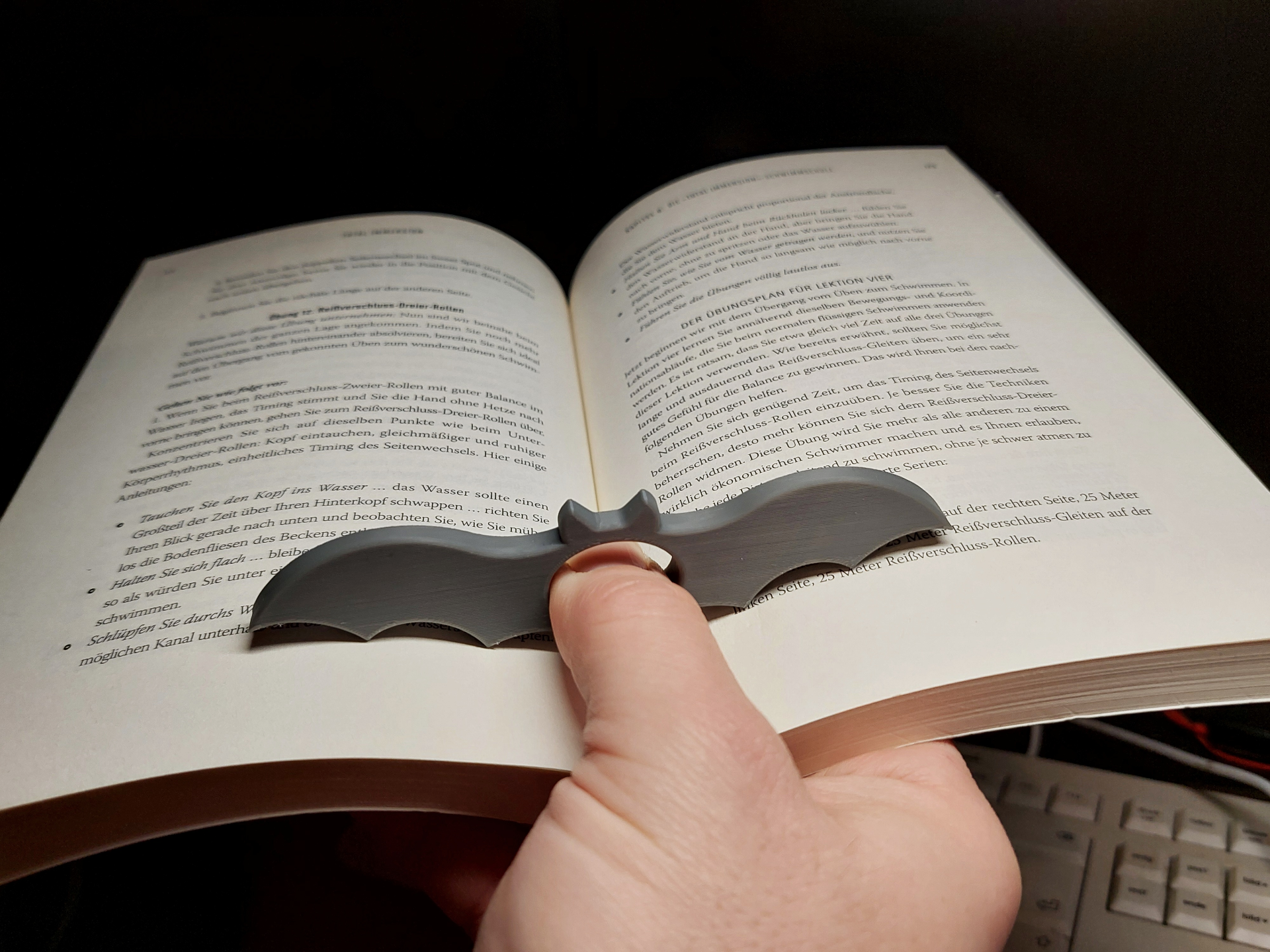 Mysterious Book Page Holder Bat