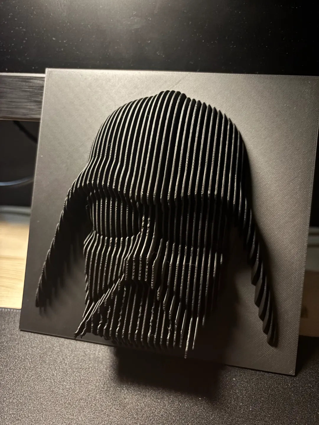 Dark Vader layered sculpture