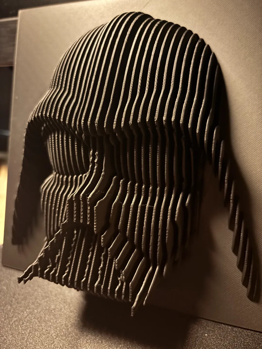 Dark Vader layered sculpture