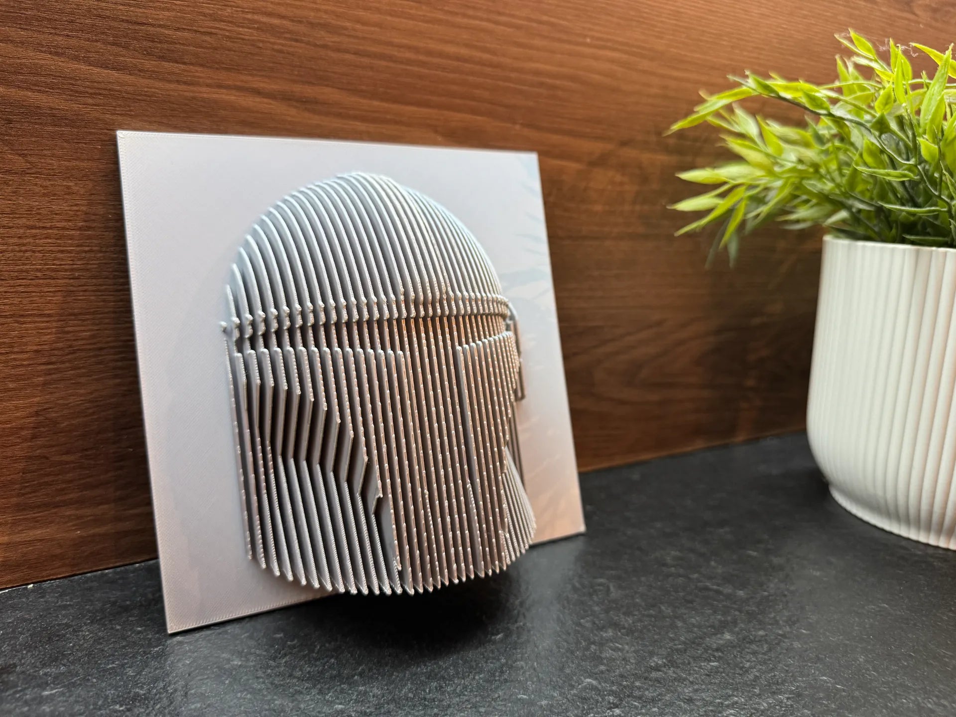 The Mandalorian layered sculpture