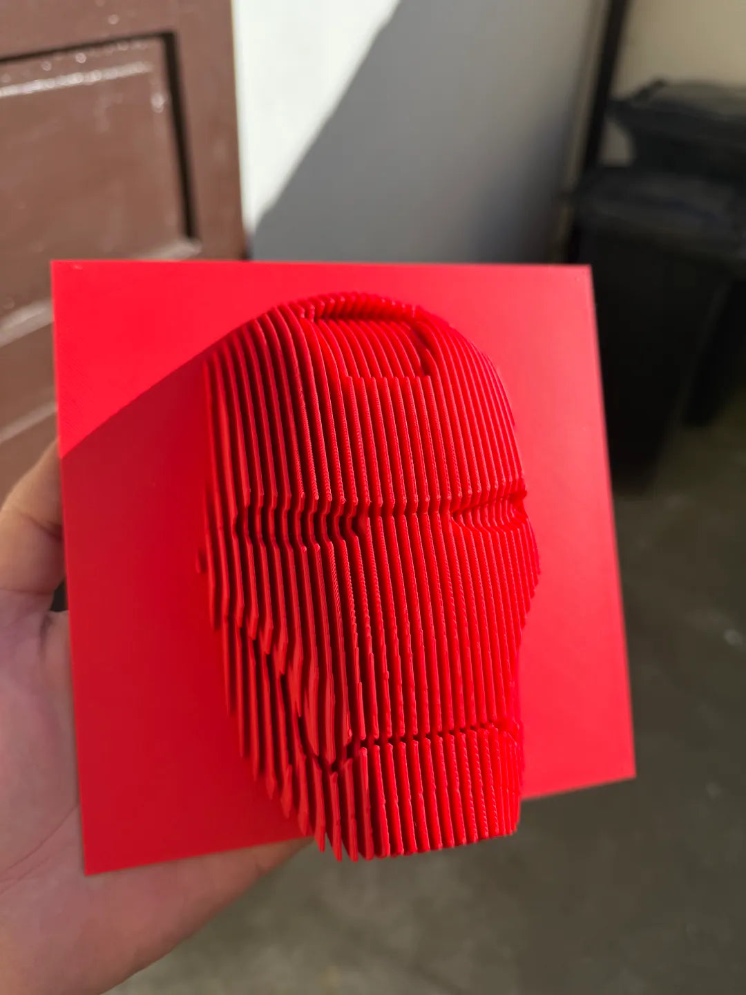 Ironman layered sculpture