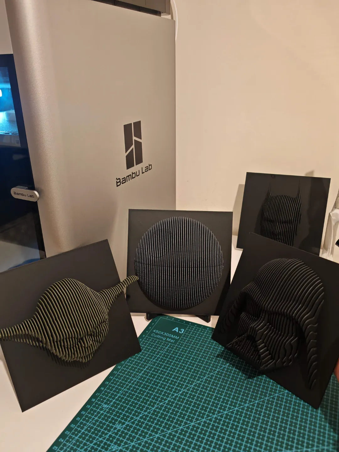 Death Star layered sculpture