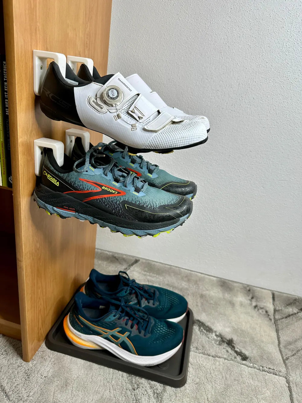 Wall Mounted Sneakers / shoes Hooks - Space Saving Storage Solution