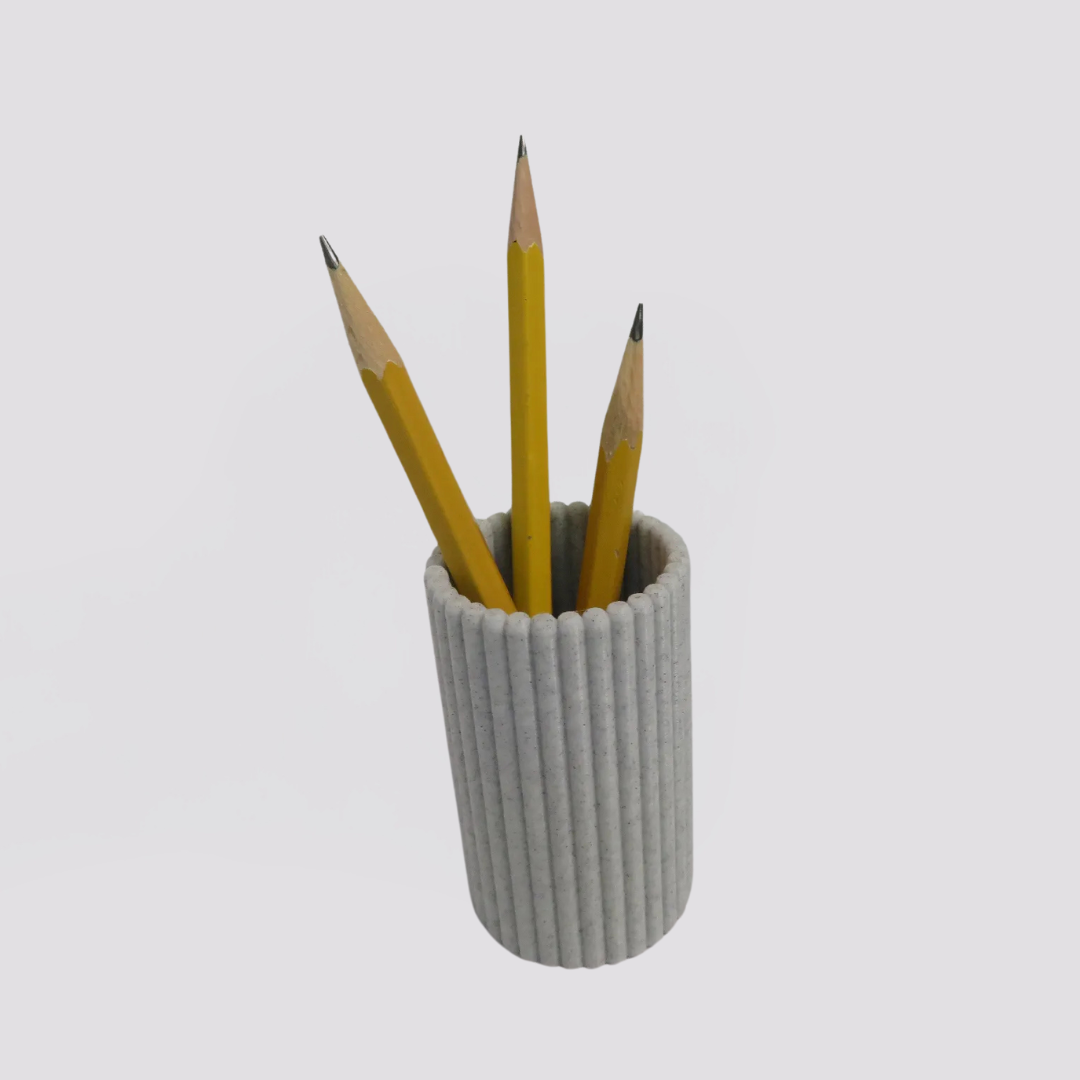 Modern Designer Ribbed Pen Holder