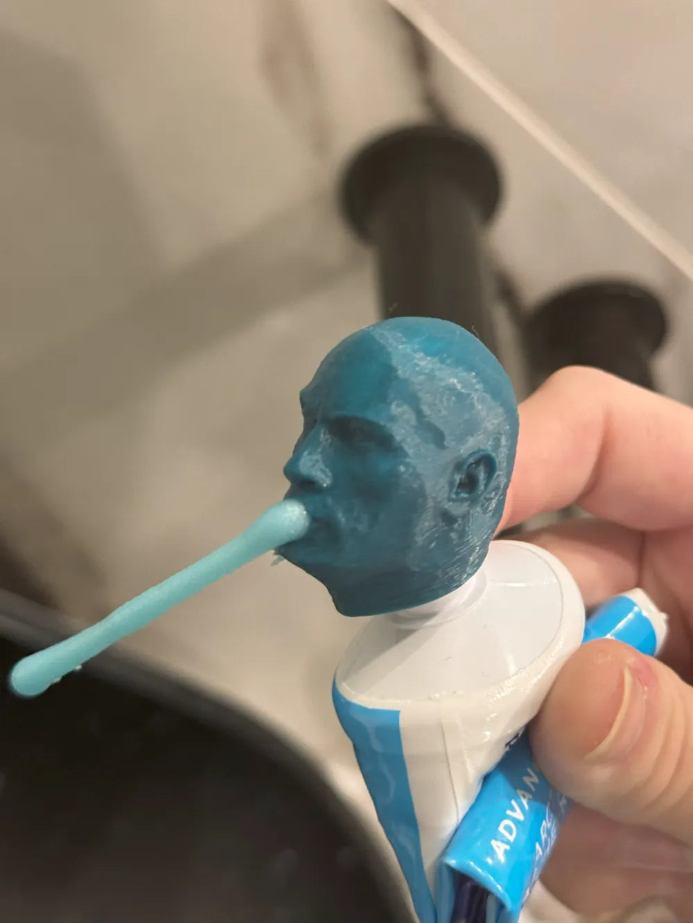 3D Printed Dwayne 'The Rock' Johnson Toothpaste Cap - Humorous Dispenser