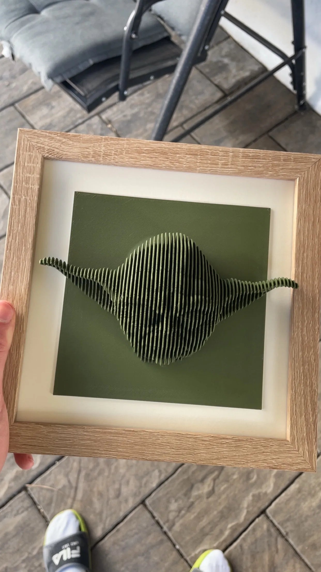 Yoda layered sculpture