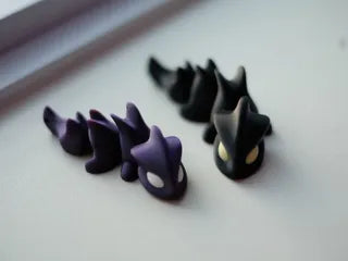 Mini Articualted Dragon Keychain