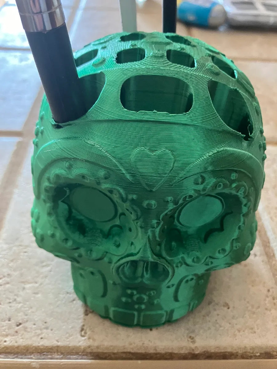 Sugar Skull Makeup brush holder