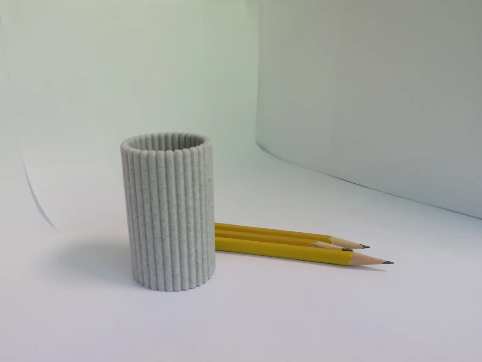 Modern Designer Ribbed Pen Holder