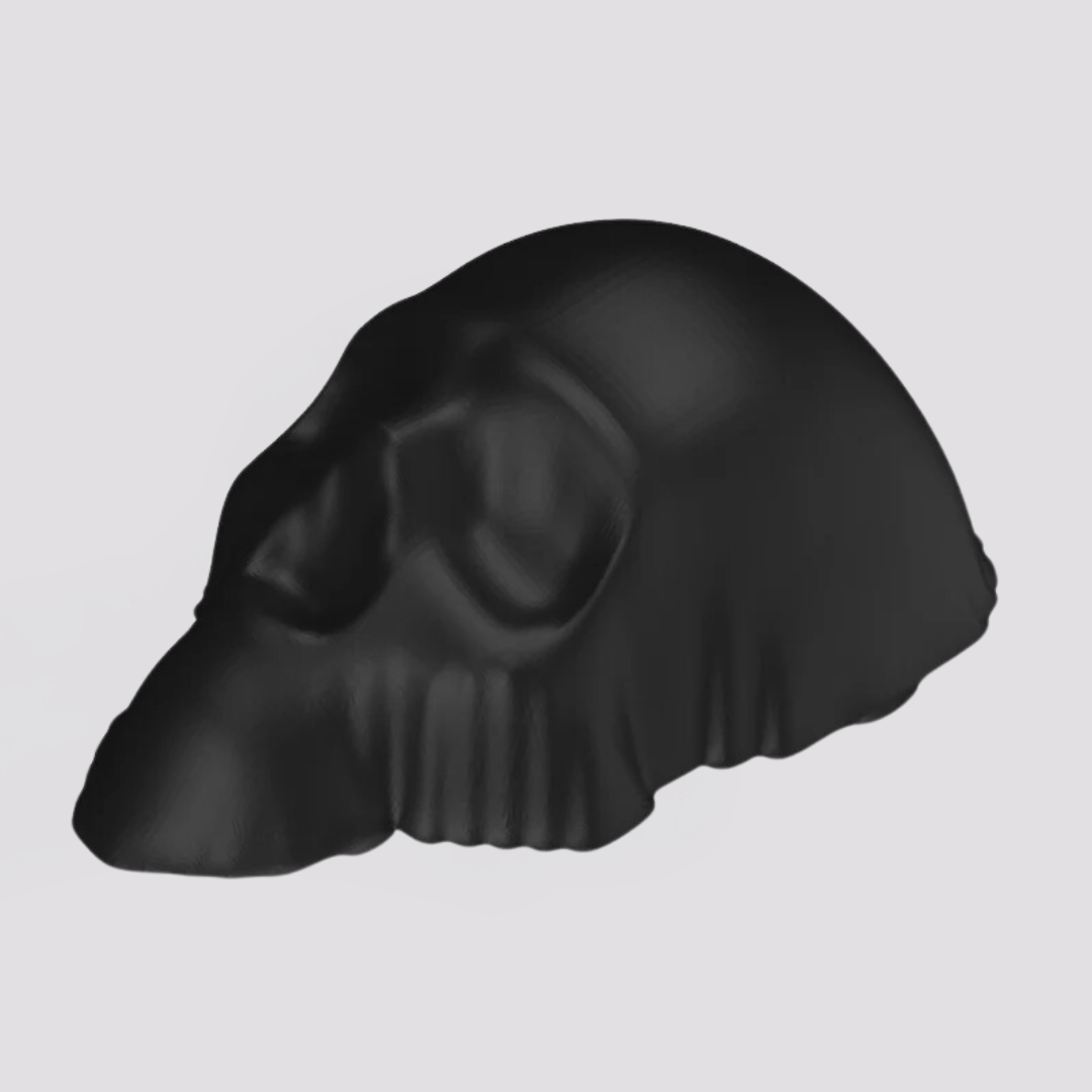 skull coming from wall