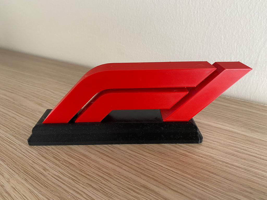 Formula 1 Logo Desk Display – 3D Printed F1 Logo Ornament