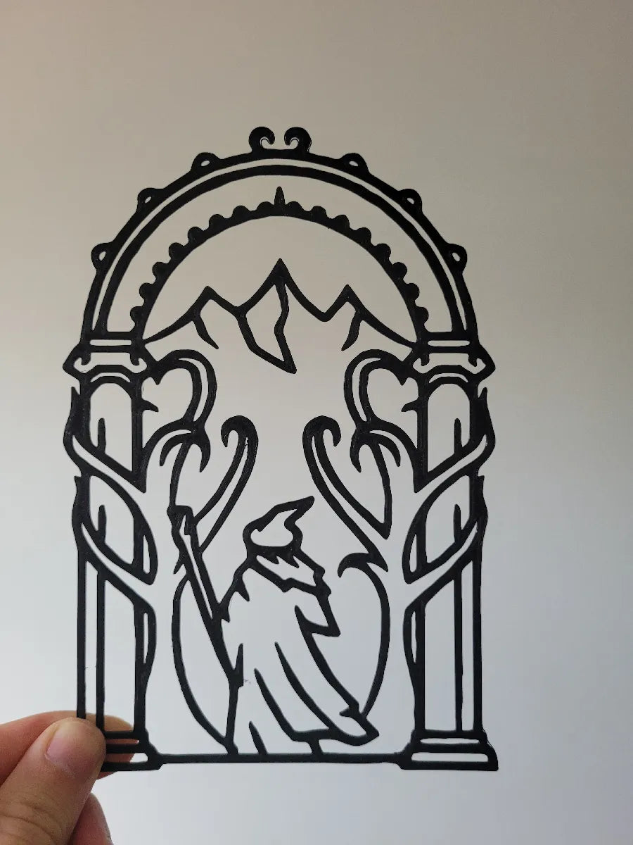 "LOTR Doors of Durin w Gandalf Wall Art Decor "