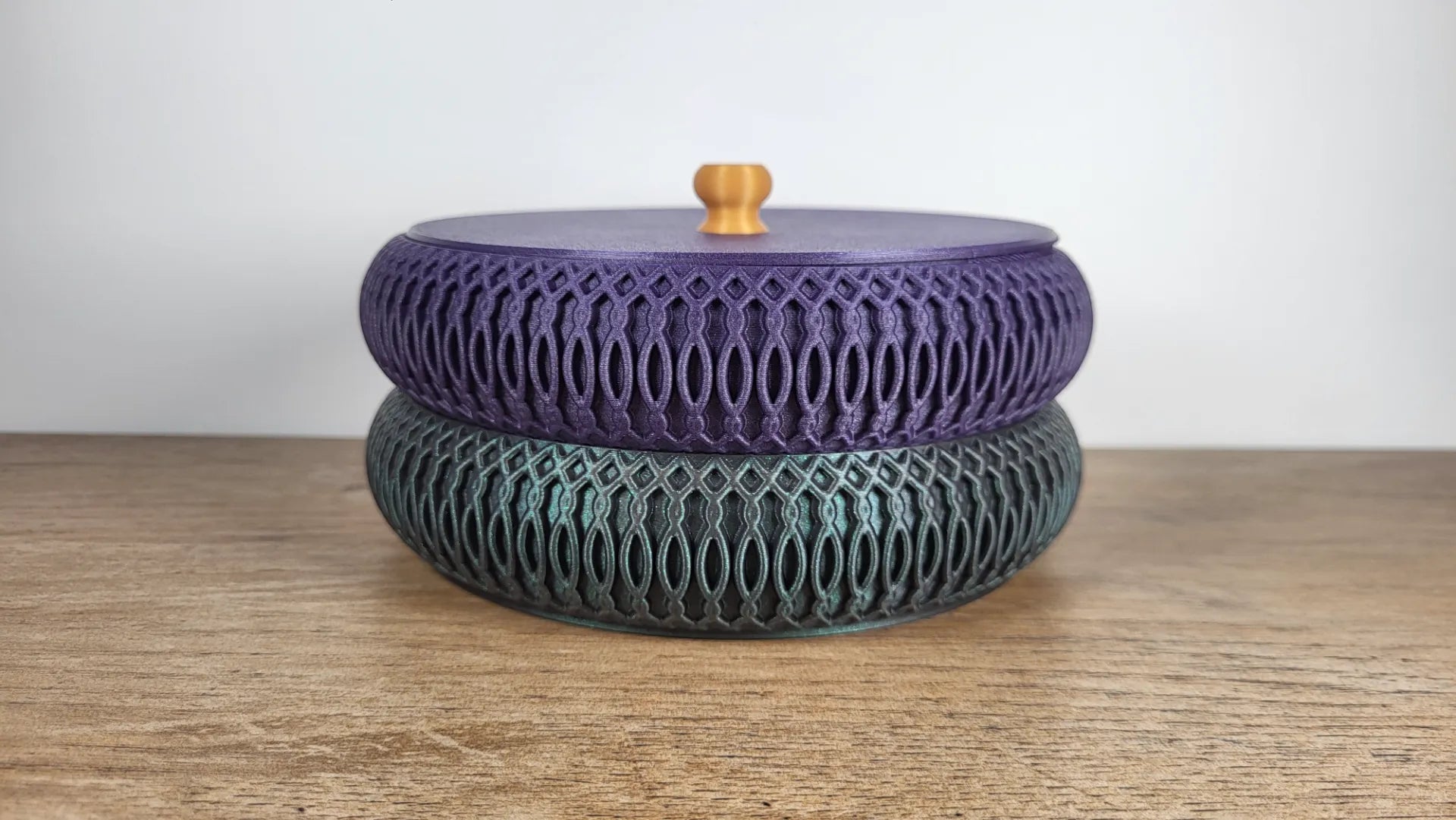 Stackable Bowl Tray - Curvy Waves 03 + Inlays