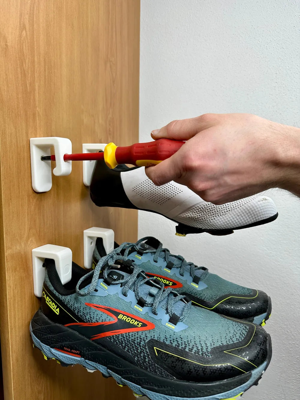 Wall Mounted Sneakers / shoes Hooks - Space Saving Storage Solution