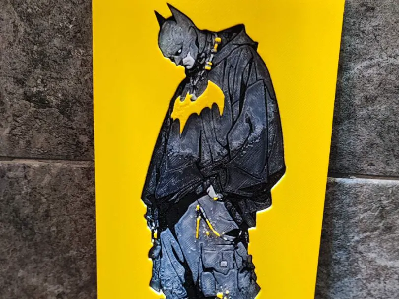 The bat . Colored Wall Art