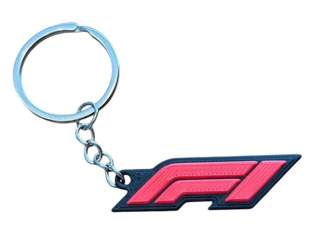 Formula 1 Logo Keychain – 3D Printed F1 Keyring