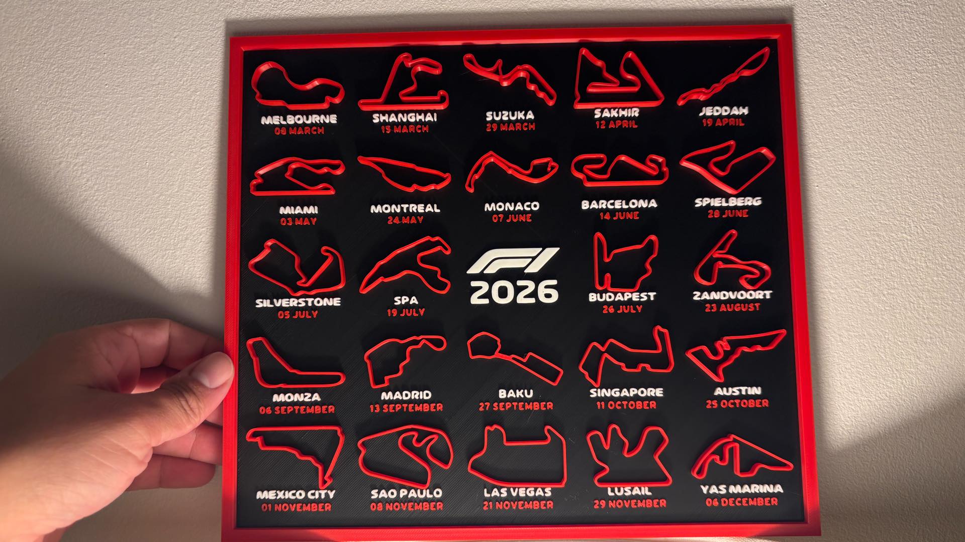 Formula 1 2026 calendar gift for racing fans
