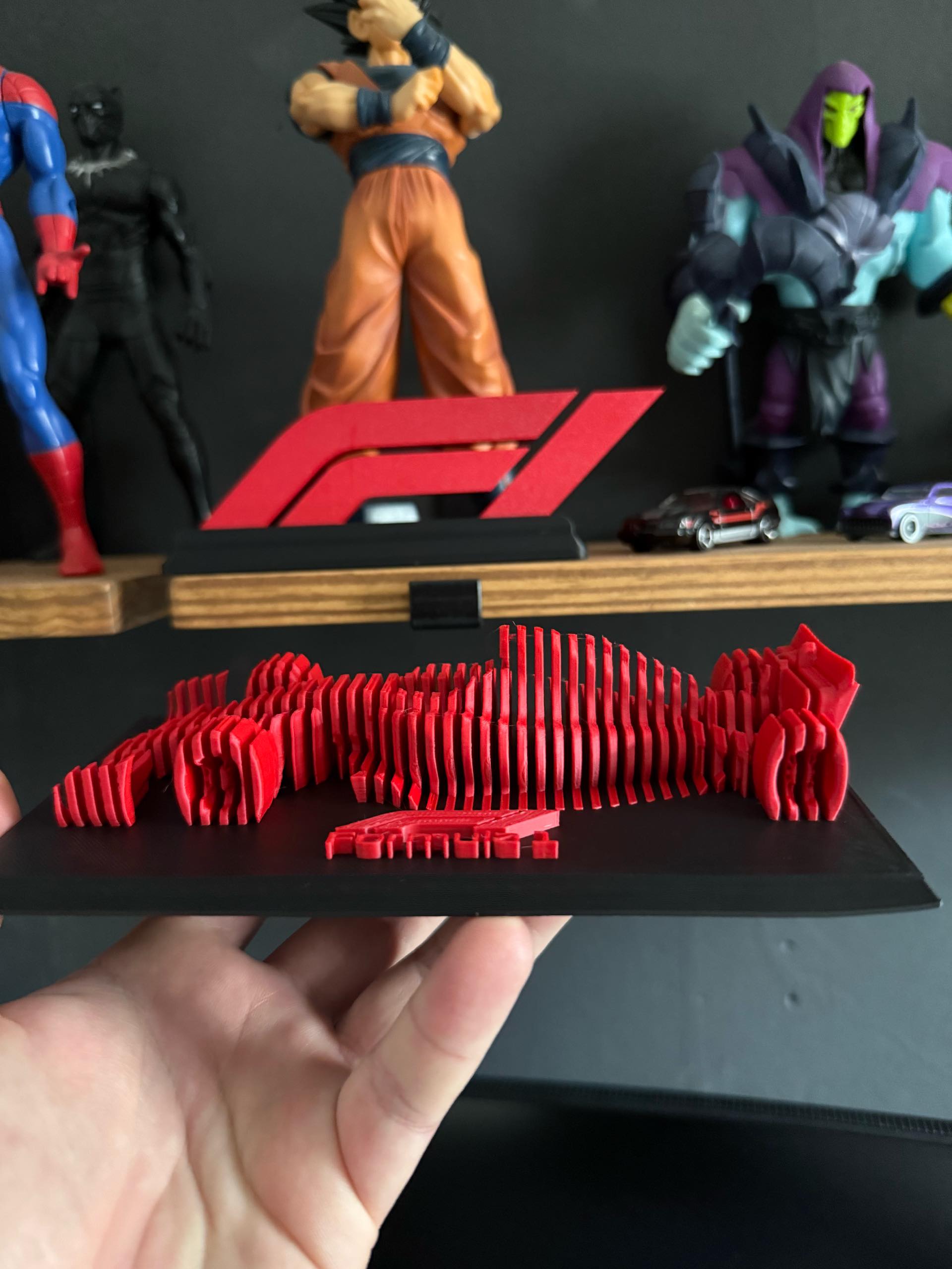 3D Layered Formula 1 Car Sculpture – Modern F1 Desk , Shelf Display & Wall Art