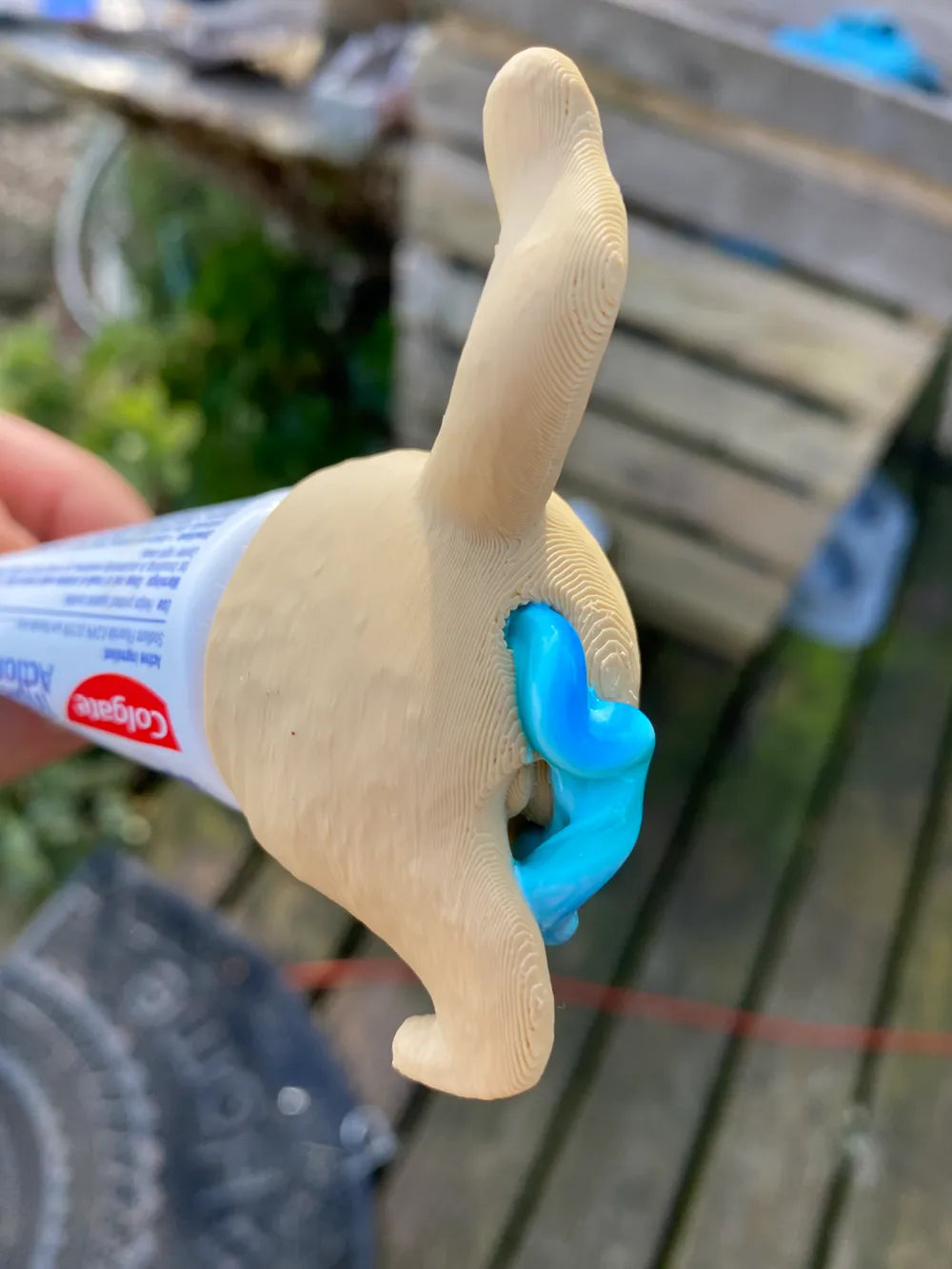 Novelty Animal Butt Toothpaste Cap - Humorous Dispenser