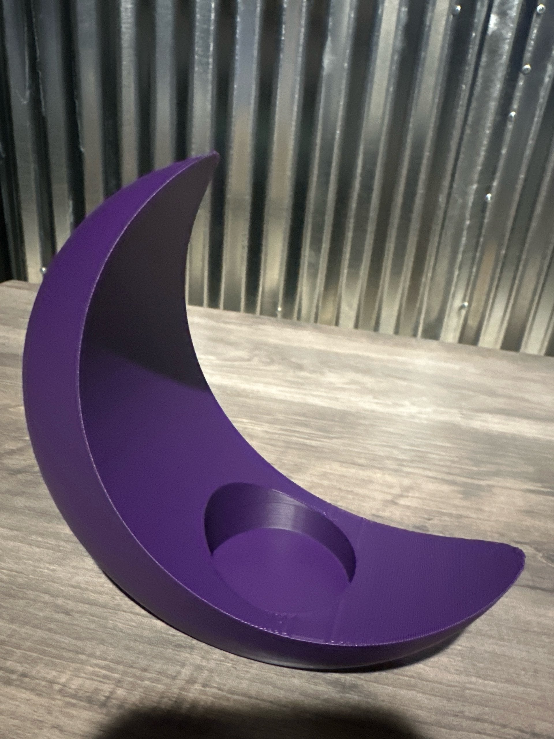 Elegant Crescent Moon Candle Holder