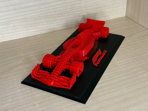 3D Layered Formula 1 Car Sculpture – Modern F1 Desk , Shelf Display & Wall Art