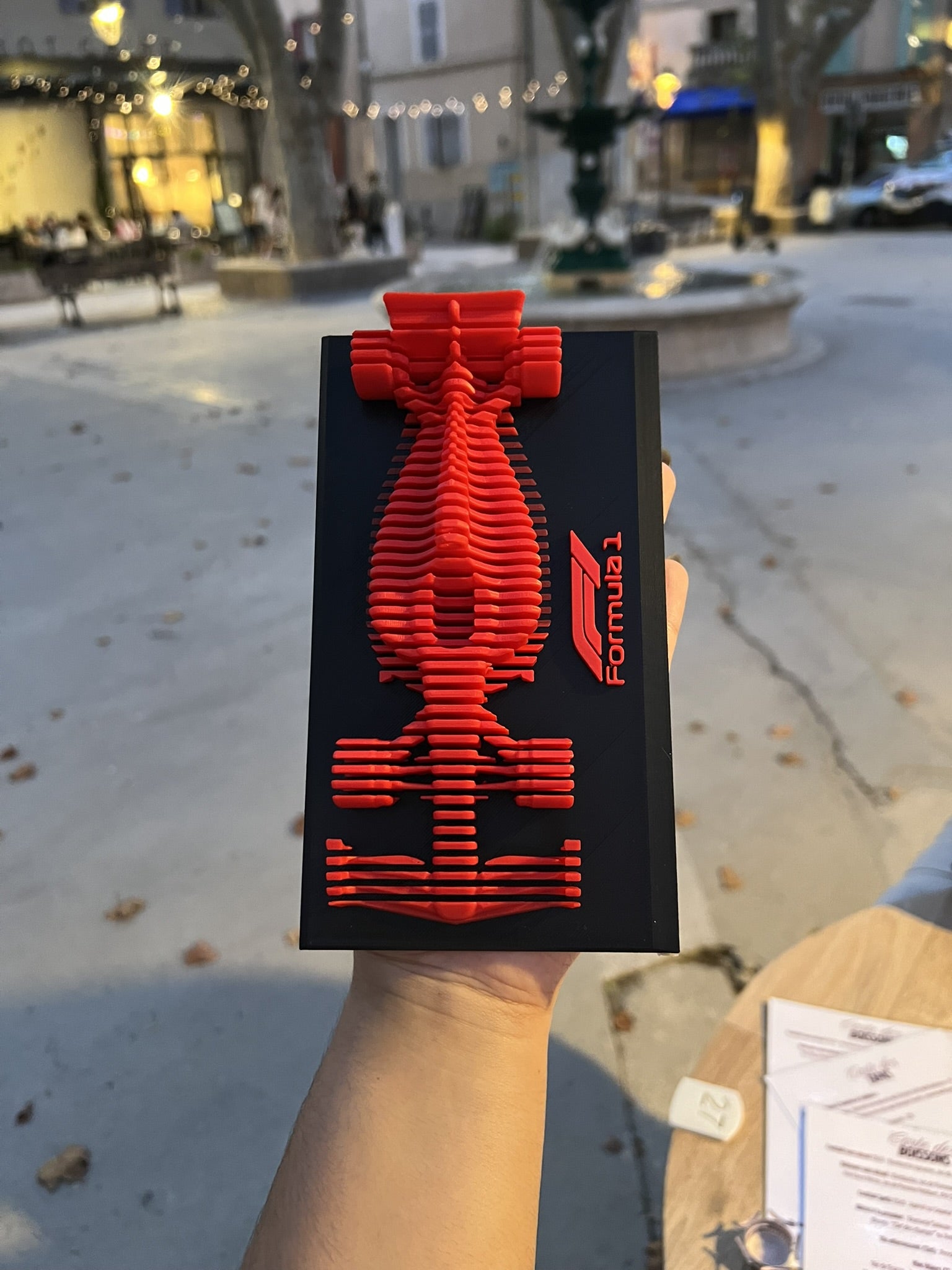 3D Layered Formula 1 Car Sculpture – Modern F1 Desk , Shelf Display & Wall Art