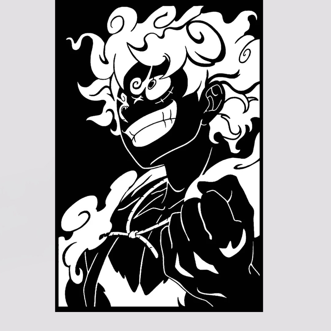 Monkey D. Luffy gear 5 stencil
