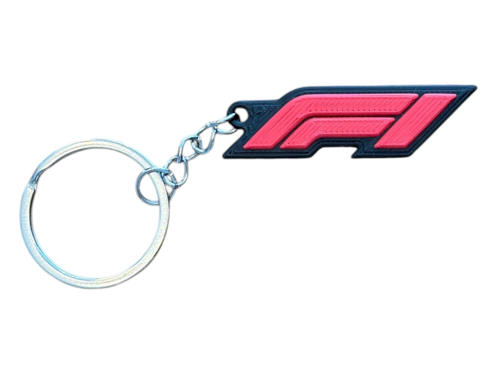 Formula 1 Logo Keychain – 3D Printed F1 Keyring