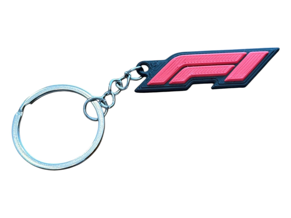 Formula 1 Logo Keychain – 3D Printed F1 Keyring