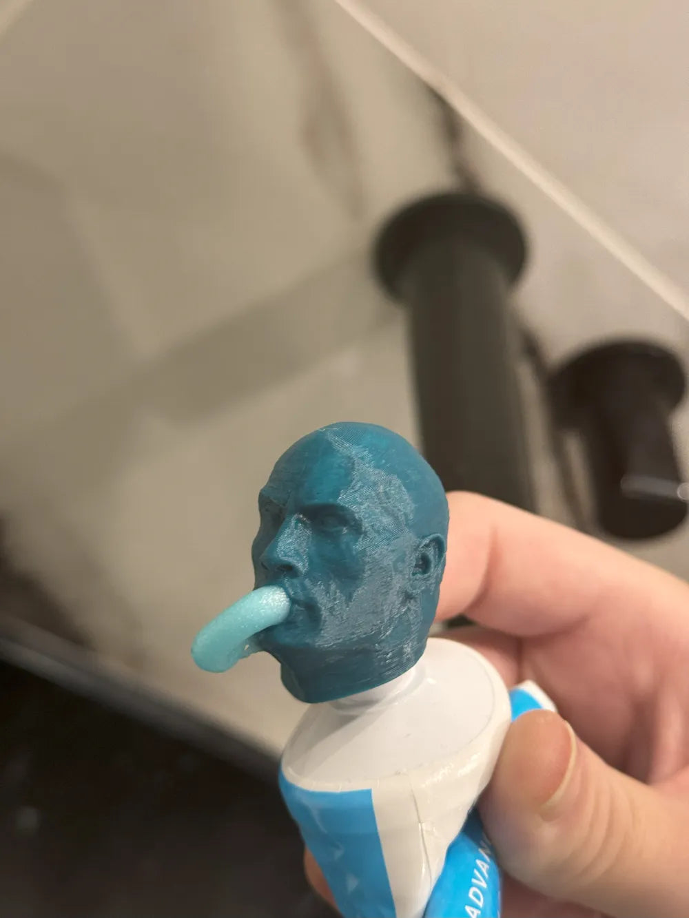 3D Printed Dwayne 'The Rock' Johnson Toothpaste Cap - Humorous Dispenser