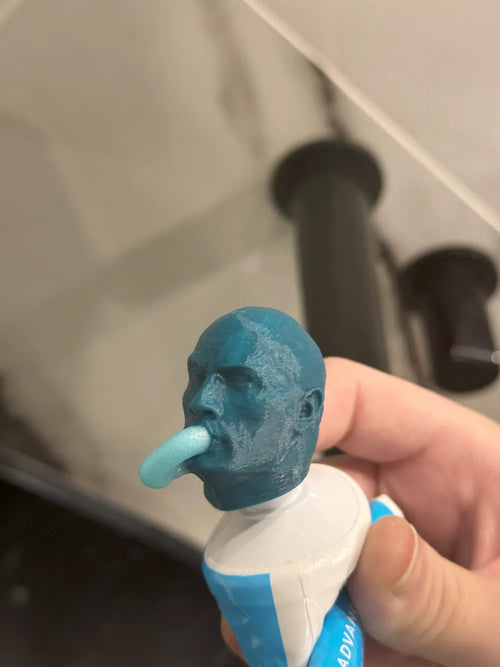 3D Printed Dwayne 'The Rock' Johnson Toothpaste Cap - Humorous Dispenser