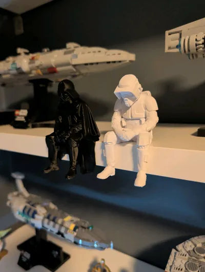 Sad Scout Trooper sitting on a ledge Figurine!