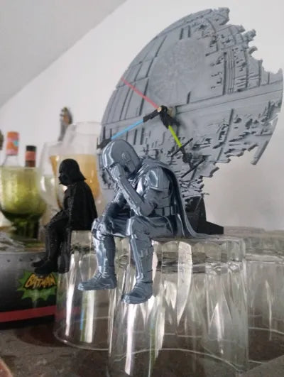 Sad Mandalorian on a ledge Figurine!