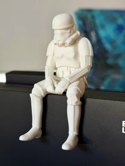 Sad Storm Trooper sitting on a ledge Figurine!