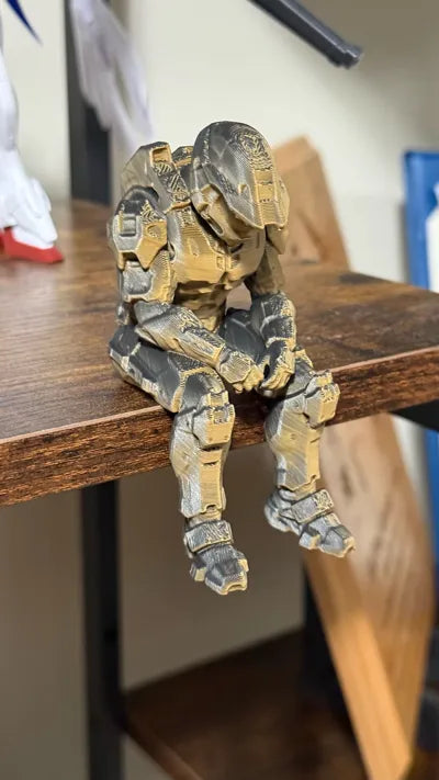 Sad Master Chief (Halo) On a Ledge figurine!