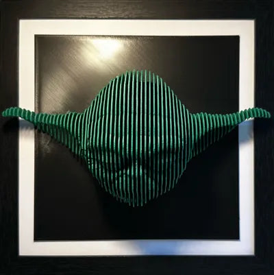 Yoda layered sculpture