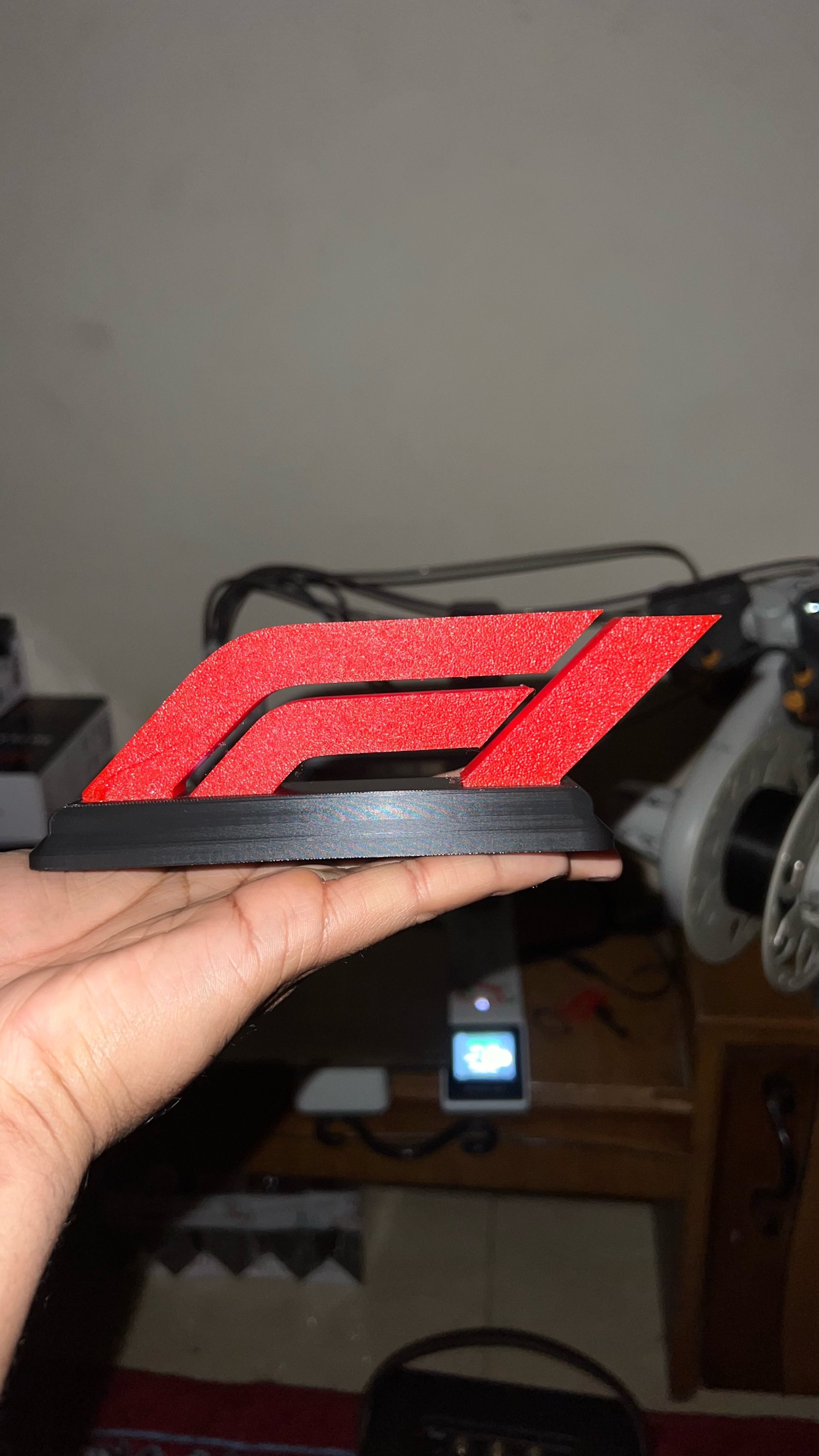 Formula 1 Logo Desk Display – 3D Printed F1 Logo Ornament