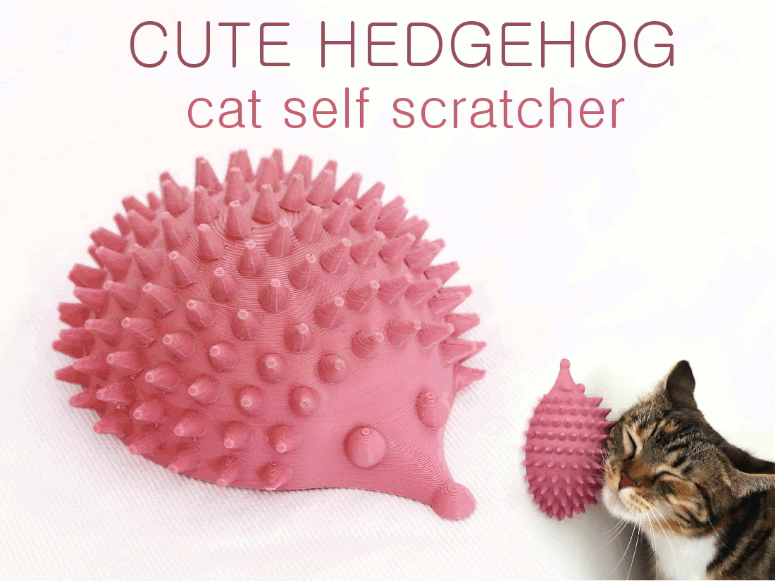 Cute Hedgehog Cat Self Scratcher Groomer