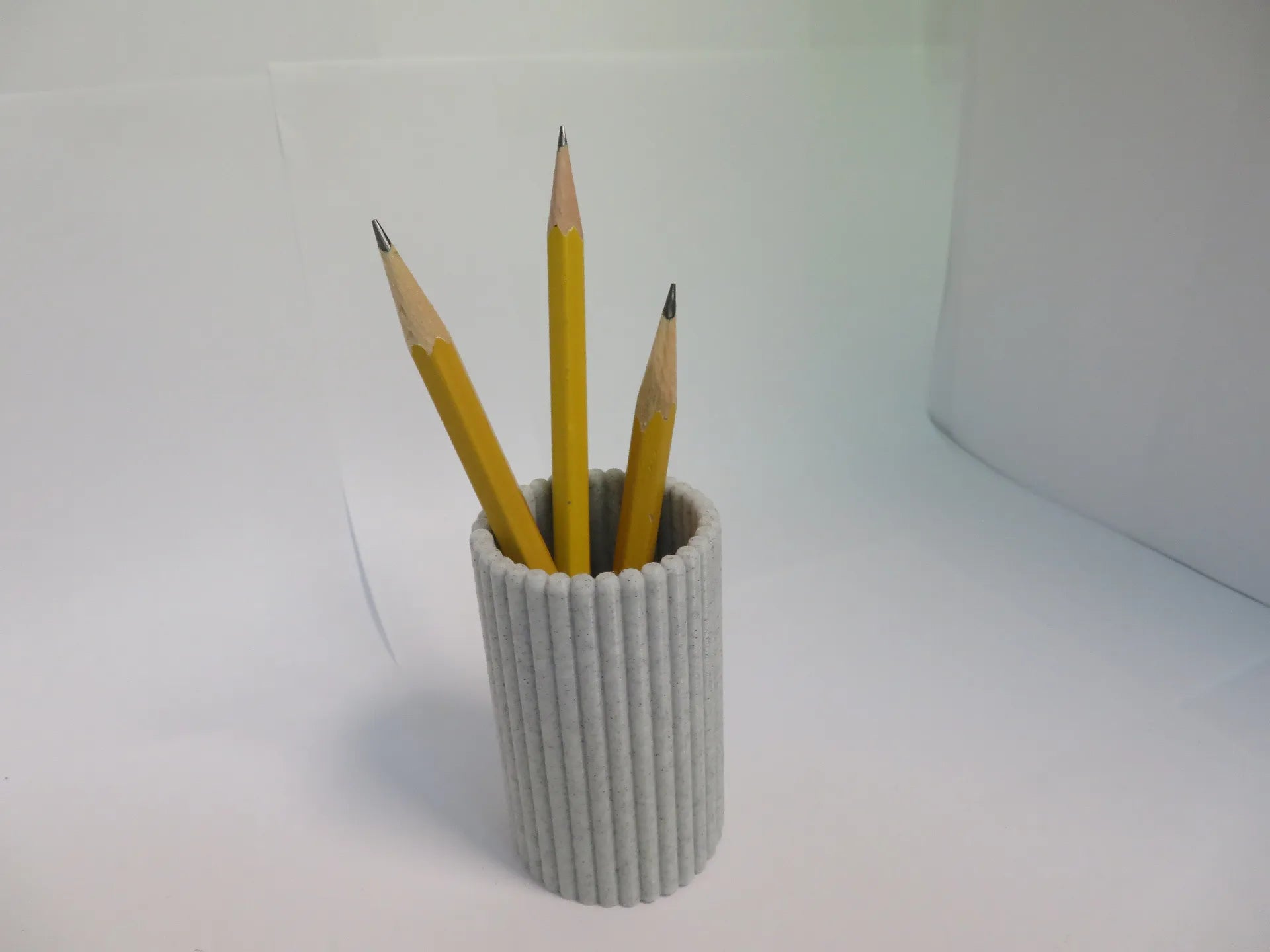 Modern Designer Ribbed Pen Holder