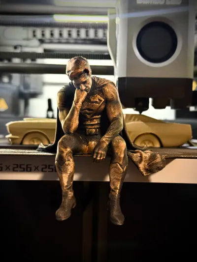 Sad Superman on a Ledge Figurine!