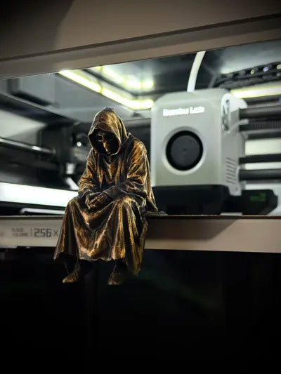 Sad Grim Reaper sitting on a ledge Figurine!