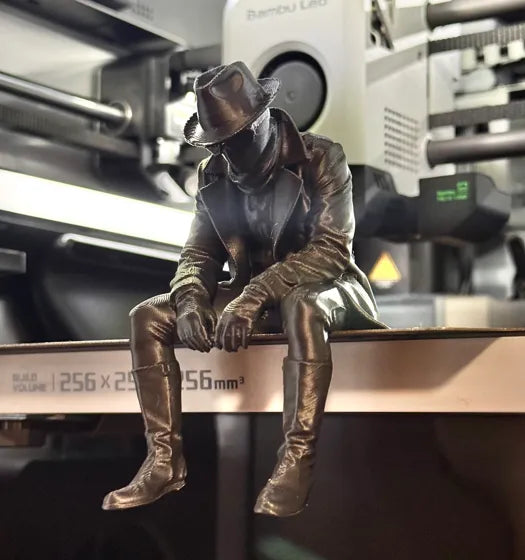 Sad Spider Noir Figurine sitting on a ledge!