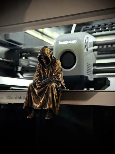 Sad Grim Reaper sitting on a ledge Figurine!