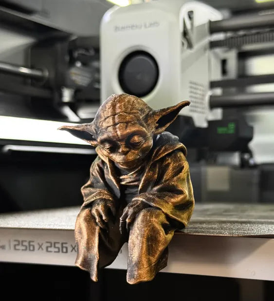 Sad Yoda Figurine on a Ledge!