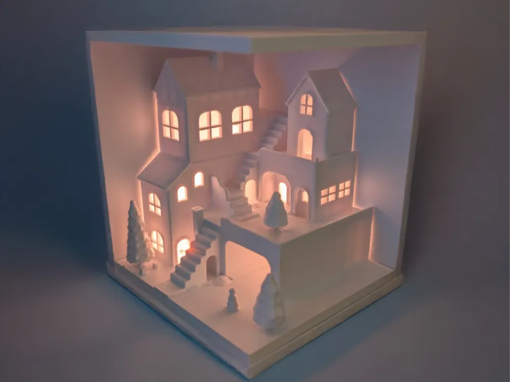 Winter Light Diorama – Christmas Village - LED