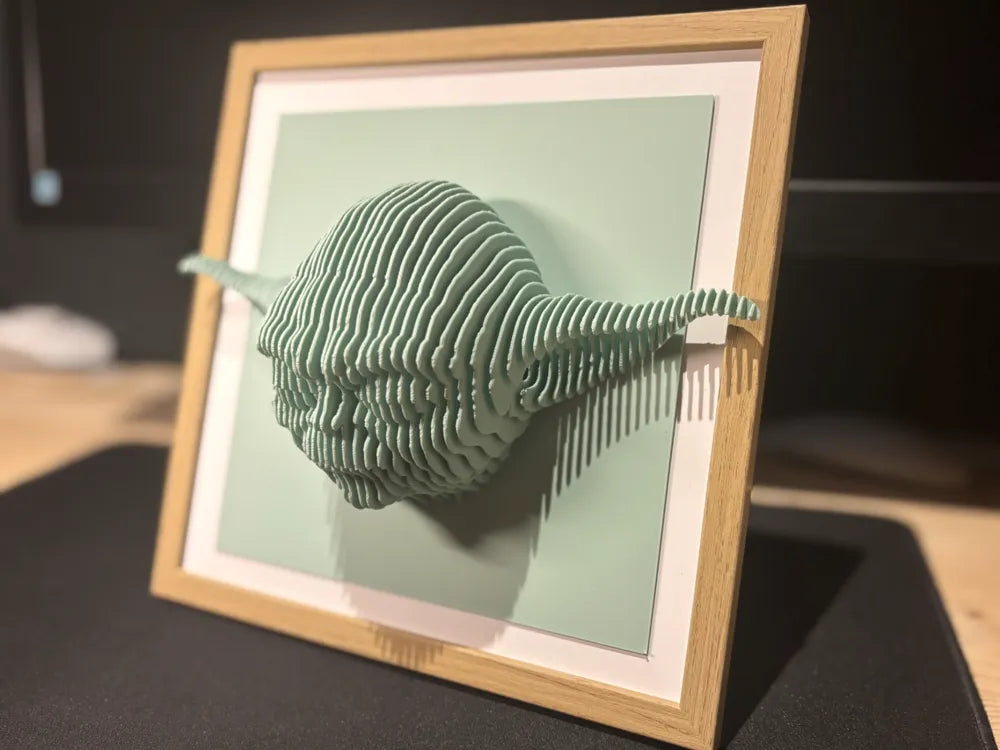 Yoda layered sculpture