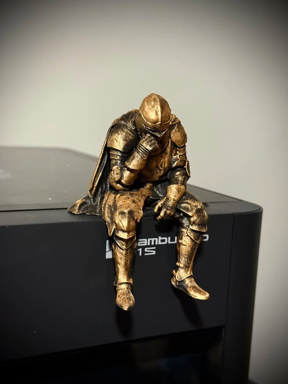 Sad Knight sitting on a ledge Figurine!