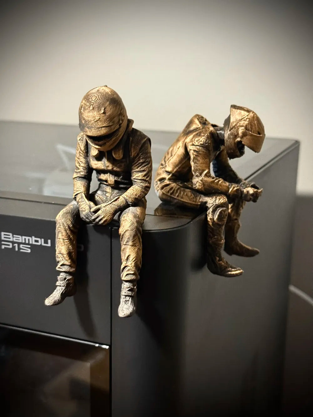Sad MotoGP Rider on a ledge Figurine!