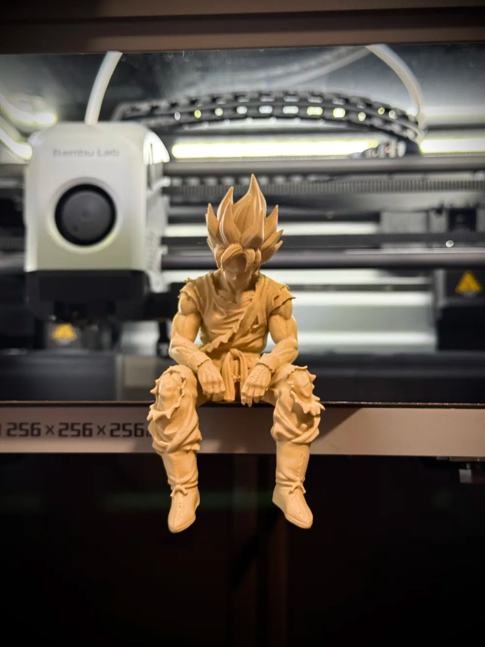 Sad Goku Figurine Sitting on a ledge!